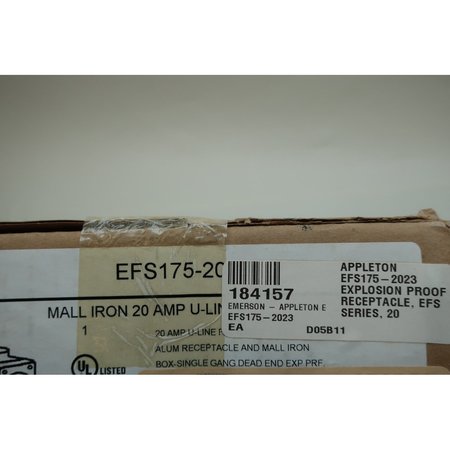 Egs 3P 2W 20A Amp 125/250V-Ac Receptacle EFS175-2023